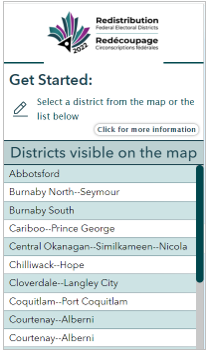 Electoral district pannel