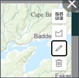 Position de l'ic&ocirc;ne en forme de crayon