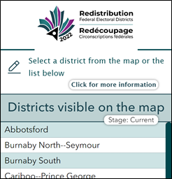 Electoral district panel