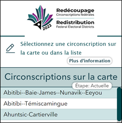 Panneau des circonscriptions
