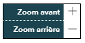 Boutons zoom avant et zoom arri&egrave;re