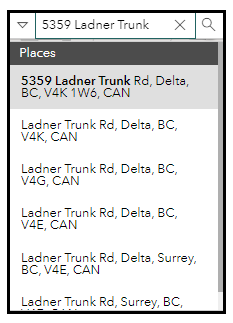 Address search example