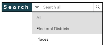 Search tool drop down menu